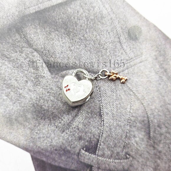 Pandora Mickey Mouse & Minnie Mouse Padlock Charm - Picture 4 of 5